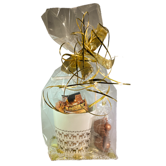 Elch-Tasse mit Tee & Pralinen Geschenk-Set